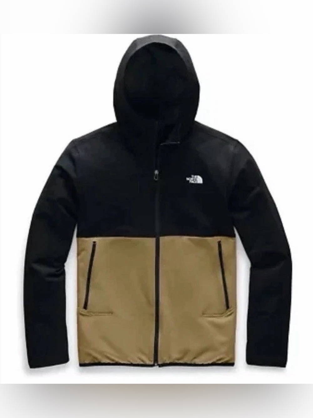NWOT THE NORTH FACE XLARGE MENS TEKNO RIDGE FULL ZIP COAT AUTHENTIC KHAKI/ BLACK